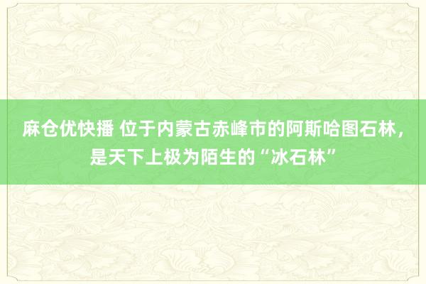 麻仓优快播 位于内蒙古赤峰市的阿斯哈图石林，是天下上极为陌生的“冰石林”