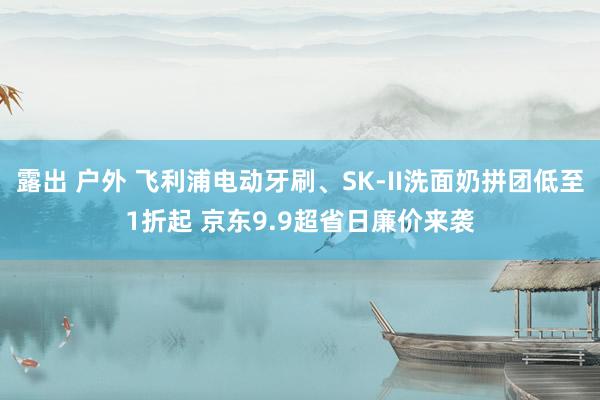 露出 户外 飞利浦电动牙刷、SK-II洗面奶拼团低至1折起 京东9.9超省日廉价来袭