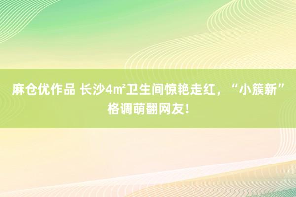 麻仓优作品 长沙4㎡卫生间惊艳走红，“小簇新”格调萌翻网友！