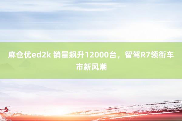 麻仓优ed2k 销量飙升12000台，智驾R7领衔车市新风潮