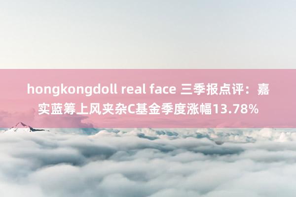 hongkongdoll real face 三季报点评：嘉实蓝筹上风夹杂C基金季度涨幅13.78%