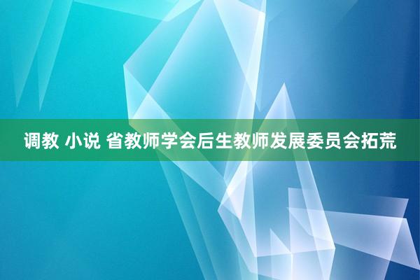 调教 小说 省教师学会后生教师发展委员会拓荒