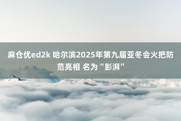 麻仓优ed2k 哈尔滨2025年第九届亚冬会火把防范亮相 名为“彭湃”