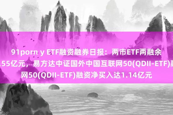 91porn y ETF融资融券日报：两市ETF两融余额较前一交夙昔减少9.55亿元，易方达中证国外中国互联网50(QDII-ETF)融资净买入达1.14亿元