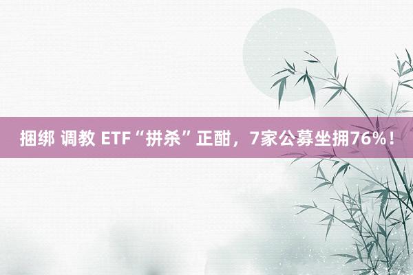 捆绑 调教 ETF“拼杀”正酣，7家公募坐拥76%！