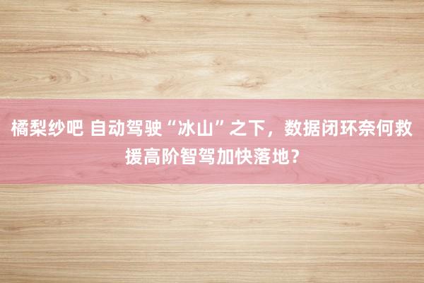 橘梨纱吧 自动驾驶“冰山”之下，数据闭环奈何救援高阶智驾加快落地？