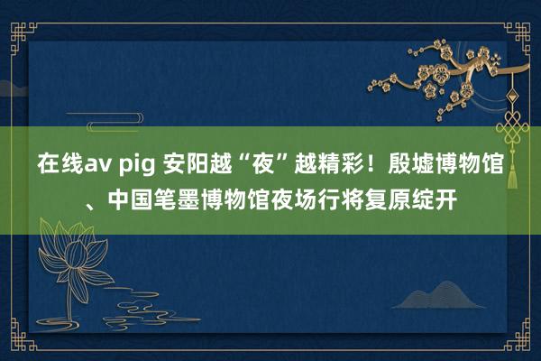 在线av pig 安阳越“夜”越精彩！殷墟博物馆、中国笔墨博物馆夜场行将复原绽开