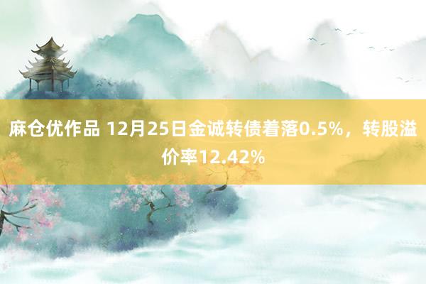 麻仓优作品 12月25日金诚转债着落0.5%，转股溢价率12.42%