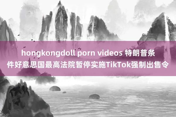 hongkongdoll porn videos 特朗普条件好意思国最高法院暂停实施TikTok强制出售令