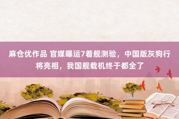 麻仓优作品 官媒曝运7着舰测验，中国版灰狗行将亮相，我国舰载机终于都全了