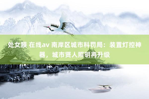 处女膜 在线av 南岸区城市科罚局：装置灯控神器，城市贤人照明再升级