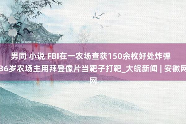 男同 小说 FBI在一农场查获150余枚好处炸弹  36岁农场主用拜登像片当靶子打靶_大皖新闻 | 安徽网