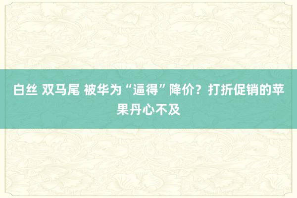 白丝 双马尾 被华为“逼得”降价？打折促销的苹果丹心不及