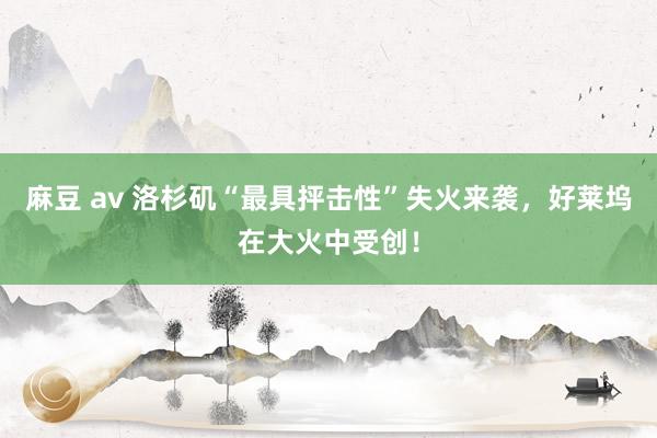 麻豆 av 洛杉矶“最具抨击性”失火来袭，好莱坞在大火中受创！